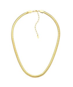 COLAR MALHA SNAKE LISO BANHADO A OURO