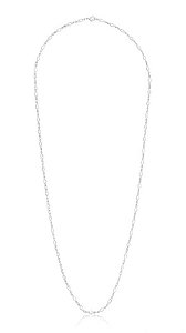 COLAR LONGO COM PEDRAS NAVETES BANHADO A RÓDIO BRANCO