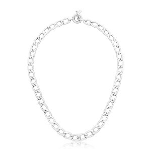 COLAR ELOS LISOS BANHADO A RÓDIO BRANCO