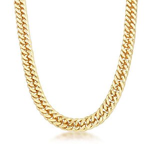 COLAR ELOS GROUMET LISOS BANHADO A OURO