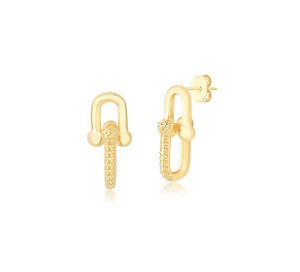 BRINCO ELOS THICK TRABALHADOS BANHADO A OURO
