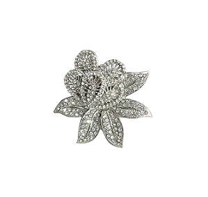 BROCHE IMÃ FLOR CRISTAL