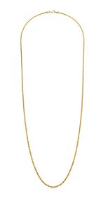 COLAR LONGO MALHA TORCIDA BANHADO A OURO