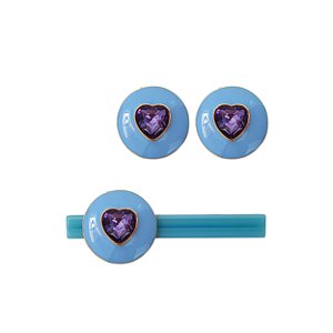 CONJUNTO LOVE AZUL COM AMETISTA ESMALTADO