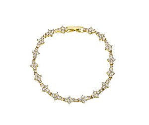 PULSEIRA RIVIERA TRABALHADA BANHADA A OURO