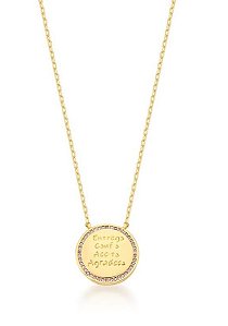 COLAR MEDALHA RELIGIOSA BANHADO A OURO