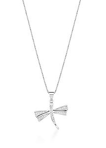 COLAR LIBÉLULA CRAVEJADA BANHADA A RÓDIO