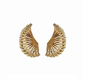 BRINCO EAR CUFF ARAMADO COM PONTOS DE ZIRCÔNIA BANHADO A OURO