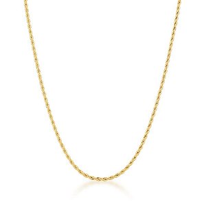 COLAR CORDÃO BAIANO 2,5 MM BANHADO A OURO