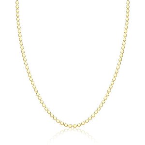 CHOKER DE BOLINHAS LISAS BANHADO A OURO