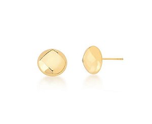 BRINCO REDONDO TRABALHADO LISO BANHADA A OURO