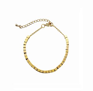 PULSEIRA COM CANUTILHOS CURTOS BANHADO A OURO