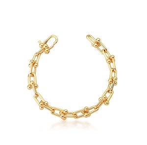 PULSEIRA ELOS THICK LISOS BANHADO A OURO