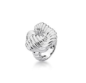 ANEL NÓ TRABALHADO LISO BANHADO A RÓDIO BRANCO