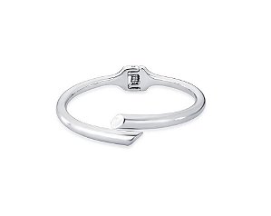 BRACELETE DUAS VOLTAS LISO BANHADO A RÓDIO BRANCO ACETINADO