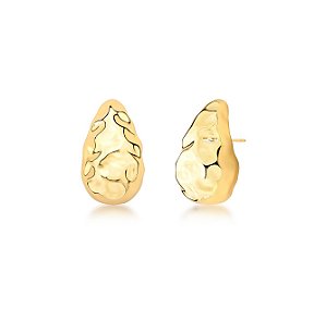 BRINCO GOTA ORGÂNICA G BANHADO A OURO