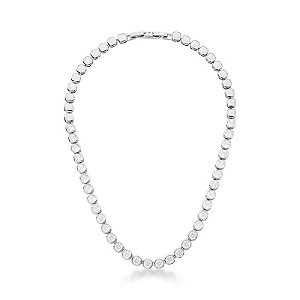 COLAR RIVIERA COM CRAVAÇÃO INGLESA BANHADA A RÓDIO BRANCO