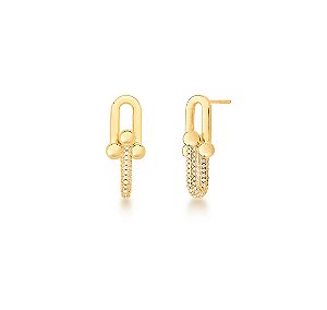 BRINCO ELOS THICK CRAVEJADO BANHADO A OURO