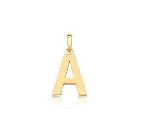 PINGENTE AVULSO INICIAL LISA BANHADO A OURO