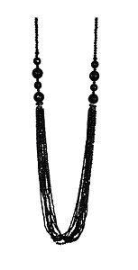 COLAR LONGO EM CONTAS NEGRAS