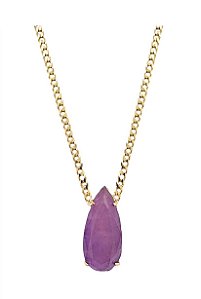 COLAR ELOS COM GOTA ULTRAVIOLET FUSION BANHADA A OURO