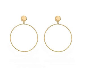 BRINCO MAXI BASE DE ESFERA LISA BANHADO A OURO