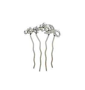 PENTE DE FESTA PARA CABELO COM PÉROLAS E CRISTAIS