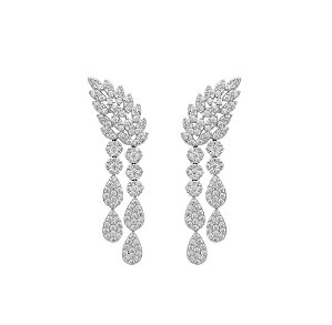 BRINCO EM PÊNDULO COM GOTAS MICROCRAVEJADAS BANHADO A RÓDIO BRANCO