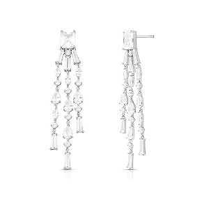 BRINCO BASE RETANGULAR COM TRÊS FILERAS EM PÊNDULO BANHADA A RÓDIO