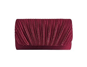 BOLSA DE FESTA RETANGULAR MARSALA PLISSADA