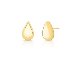 BRINCO GOTA  LISA MÉDIA BANHADO A OURO