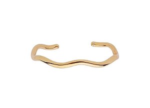BRACELETE ORGÂNICO ABERTO BANHADO A OURO
