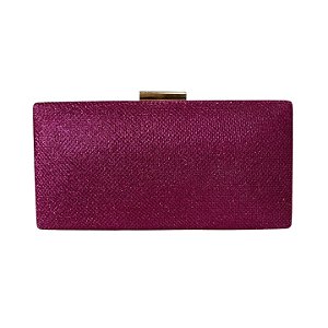 BOLSA DE FESTA RETANGULAR FUCSIA COM BRILHO
