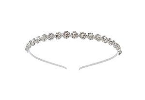 TIARA ESFERAS CRAVEJADAS PRATEADA