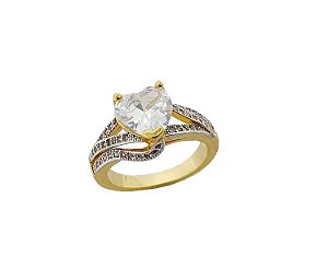 ANEL CORAÇÃO CENTRAL COM FILEIRAS DE MICROZIRCÔNIAS