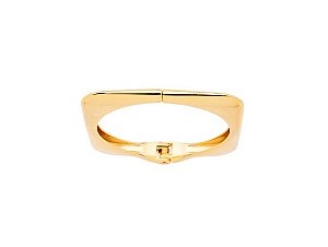 BRACELETE QUADRADO LISO BANHADO A OURO