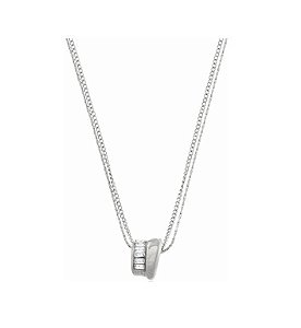 COLAR COM ELO BAGUETADO EM AÇO