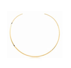 COLAR ARO LISO EM AÇO DOURADO