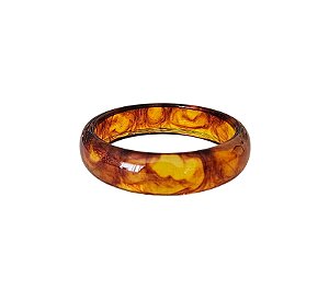 BRACELETES ESTREITO EM RESINA TARTARUGA