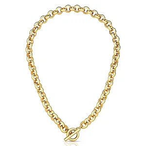 COLAR ELOS REDONDOS LISOS BANHADO A OURO