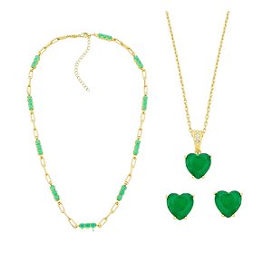 MIX EM ESMERALDA FUSION BANHADO A OURO