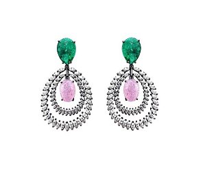 BRINCO LUXO CANDY COLORS BANHADO A RÓDIO NEGRO