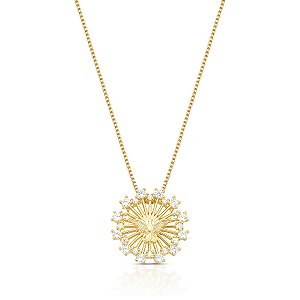 Colar Mandala Divino Espírito Santo Banhado a Ouro