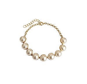 Pulseira de Pérola Banhado a Ouro