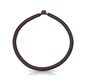 Colar de Fio Encerado Marrom com Fecho em Nó