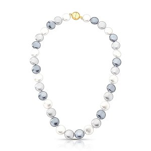 Colar com Pérolas Shell Multicolors Banhado a Ouro