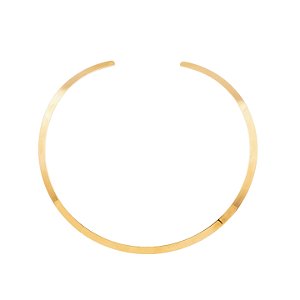 Colar Aro Liso 5 mm em Aço Dourado