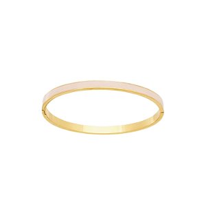 Bracelete Estreito Esmaltado Off em Aço