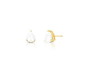 Brinco Gota Cristal Banhado a Ouro