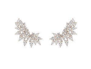 Brinco Ear Cuff Cravação Gota Banhado a Ouro
